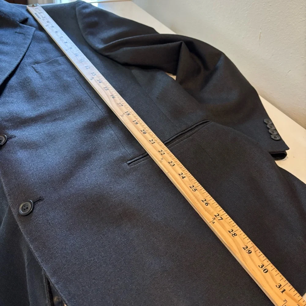 Andrew Fezza Black 100% Silk Blazer